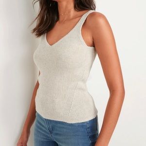 Old Navy Medium V-neck Rib Knit Sweater Tank Top